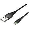 NATEC Cable USB-C/A 2.0 1m prati led juodas nylon