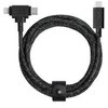 „Native Union Belt Cable Duo Pro 240W“ – USB-C – USB-C / „Lightning“ laidas, 2,4 m (cosmos)