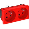 OBO Bettermann Bettermann Maitinimo lizdas M45 dvigubas su / U 16A raudona - 6120324