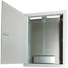 Korpusas/vietinė spintelė, multimedija 500x350x90, įleidžiama, perforuotos durys, 1 x lizdas. elektra, 14x lizdai Keystone ALANTEC
