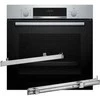 BOSCH HBA514BS3 orkaitė + BOSCH HEZ538000 vieno lygio teleskopiniai bėgeliai