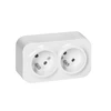 Orno Dvigubas „ToDo“ lizdas 2x2P+Z, 16A/230VAC, IP20, baltas