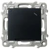 Ospel Sapphire juoda metalic - Laiptų jungiklis su foniniu apšvietimu (ŁP-3ZS/m/33)