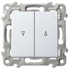Ospel Ospel Szafir žaliuzių jungiklis ŁP-7ZB/m/00 su mechaniniu užraktu, baltas