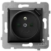Ospel Vieno lizdo Ospel Aria GP-1UZPUSB / m / 33 su įžeminimu su įžeminimu, su USB įkrovikliu 2.1A metalinis