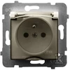 Ospel ARIA Atsparus purslams lizdas su IP44, skaidrus dangtelis, ecru GPH-1UZ/m/27/d