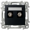 Ospel antenos lizdas Ospel Szafir GPA-2ZF/m/33 tipo F dvigubas juodas metalinis
