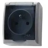 Ospel GNH-1HZ/71/d FALA Vienas hermetiškas lizdas su įžeminimu IP44 pelenai GNH-1HZ/71/d