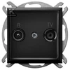 Ospel ARIA RTV terminalo lizdas, juodas metalinis GPA-UK/m/33