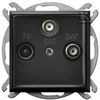 Ospel ARIA RTV-SAT lizdas su dviem SAT išėjimais juodo metalo GPA-U2S / m / 33