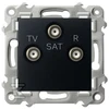 Ospel RTV-SAT lizdas Ospel Szafir GPA-ZS/m/33 terminalas juodas metalinis