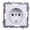 Ospel GP-1GS/m/00 AS Viengubas lizdas su Schuko lizdu, baltas GP-1GS/m/00