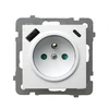 Ospel GP-1GZPUSBAC/m/00 AS Viengubas lizdas su įžeminimu ir srovės kelio skląsčiais, su USB A+C įkrovikliu, baltas GP-1GZPUSBAC/m/00