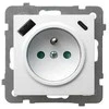 Ospel GP-1GZPUSBAC/m/18 AS Viengubas lizdas su įžeminimu, srovės kelio skląsčiais, su USB įkrovikliu A+C, sidabrinis GP-1GZPUSBAC/m/18