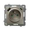 Ospel GP-1GZPUSBAC/m/45 AS Viengubas lizdas su įžeminimu ir srovės kelio sklendėmis, su USB įkrovikliu A+C, atlasinis apšvietimas GP-1GZPUSBAC/m/45
