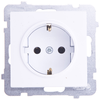 Ospel GP-1RS/m/00 SONATA Lizdas su Schuko lizdu, baltas GP-1RS/m/00
