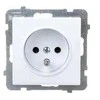 Ospel GP-1RZ/m/75 SONATA Vienvietis lizdas su įžeminimu, matinė balta GP-1RZ/m/75