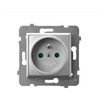 Ospel GP-1UZP/m/18 ARIA Viengubas lizdas su srovės grandinės užtvarais, sidabrinis GP-1UZP/m/18