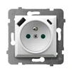 Ospel GP-1UZPUSBAC/m/00 ARIA Viengubas lizdas su įžeminimu ir srovės kelio skląsčiais, su USB A+C įkrovikliu, baltas GP-1UZPUSBAC/m/00