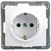 Ospel GP-1YSP/m/00 IMPRESJA Vienvietis lizdas su/su Schuko dangteliu, baltas GP-1YSP/m/00