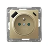 Ospel GP-1YZPUSBAC/m/28 IMPRESJA Viengubas lizdas su įžeminimu ir srovės kelio skląsčiais, su USB A+C įkrovikliu, aukso spalvos GP-1YZPUSBAC/m/28