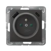 Ospel GP-1YZPUSBAC/m/50 IMPRESJA Viengubas lizdas su įžeminimu ir srovės kelio sklendėmis, su USB A+C įkrovikliu, antracito spalvos GP-1YZPUSBAC/m/50