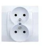 Ospel GP-2SZ/00 KARO Lizdas podwójne su/u balta GP-2SZ/00