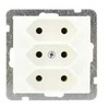 Ospel GP-3G/m/27 AS Trigubas lizdas b/u 2.5A EURO ecru GP-3G/m/27