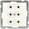 Ospel GP-3G/m/27 AS Trigubas lizdas b/u 2.5A EURO ecru GP-3G/m/27
