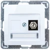 Ospel GPA-1YF/m/00 IMPRESJA Viengubas F tipo antenos lizdas, baltas GPA-1YF/m/00