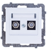 Ospel GPA-2GF/m/00 AS Dvigubas F tipo antenos lizdas, baltas GPA-2GF/m/00