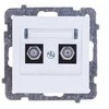 Ospel GPA-2GF/m/00 AS Dvigubas F tipo antenos lizdas, baltas GPA-2GF/m/00