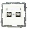 Ospel GPA-2GF/m/27 AS Dvigubas antenos lizdas, F tipo, ecru GPA-2GF/m/27