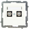 Ospel GPA-2GF/m/27 AS Dvigubas antenos lizdas, F tipo, ecru GPA-2GF/m/27