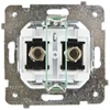 Ospel GPA-2RF/m/75 SONATA F tipo dvigubas antenos lizdas, matinės baltos spalvos GPA-2RF/m/75