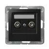 Ospel IMPRESJA F tipo dvigubas antenos lizdas, juodas metalinis GPA-2YF/m/33