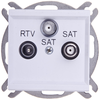 Ospel GPA-R2S/m/00 SONATA RTV-SAT-SAT antenos lizdas, baltas GPA-R2S/m/00