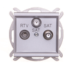 Ospel GPA-R2S/m/38 SONATA RTV-SAT-SAT antenos lizdas, matinės sidabrinės spalvos GPA-R2S/m/38