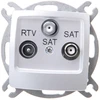 Ospel Karo RTV-SAT antenos lizdas sidabro perlas (GPA-S2S / m / 43)