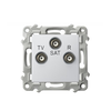 Ospel GPA-ZS/m/00 SZAFIR RTV-SAT terminalo lizdas, baltas GPA-ZS/m/00