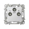 Ospel GPA-ZS/m/00 SZAFIR RTV-SAT terminalo lizdas, baltas GPA-ZS/m/00
