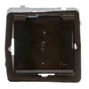 Ospel GPH-1RZ/m/40/d SONATA Apsauginis nuo vandens purslų lizdas su/be IP44 permatomo dangtelio, šokolado spalvos, metalinis GPH-1RZ/m/40/d