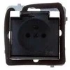 Ospel GPH-1RZ/m/75/d SONATA Aptaškams atsparus lizdas su įžeminimu IP-44 permatomas dangtelis baltas matinis GPH-1RZ/m/75/d