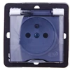 Ospel GPH-1YZ/m/00/d IMPRESJA Apsauginis nuo vandens purslų lizdas su/be IP44 permatomo dangtelio, baltas GPH-1YZ/m/00/d