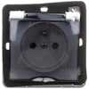 Ospel GPH-1YZ/m/27/d IMPRESJA Apsauginis nuo vandens purslų lizdas su/be IP44 permatomo dangtelio, ekrue GPH-1YZ/m/27/d