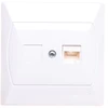 Ospel GPK-1A/F/00 AKCENT Viengubas kompiuterio lizdas RJ45 cat.5e FOREX baltas GPK-1A/F/00