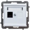 Ospel GPK-1R/K/m/75 SONATA Vienvietis kompiuterio lizdas, kat. 5e MMC baltas matinis GPK-1R/K/m/75