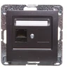 Ospel GPK-1Y/K/m/50 IMPRESJA Vienas kompiuterio lizdas RJ45 kat.5e MMC antracitas GPK-1Y/K/m/50
