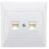 Ospel Kompiuterio lizdas Accent dvivietis RJ45 5E Forex baltas (GPK -2A / F / 00)