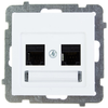 Ospel GPK-2G/K/m/00 AS Dvigubas kompiuterio lizdas RJ45 cat.5e MMC, baltas GPK-2G/K/m/00